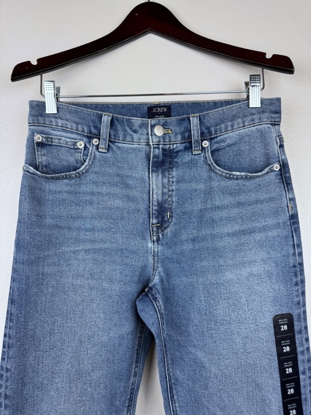 J. Crew Mid-Rise Straight Leg Jeans All Day Stretch Size 28 NWOT - Picture 4 of 9